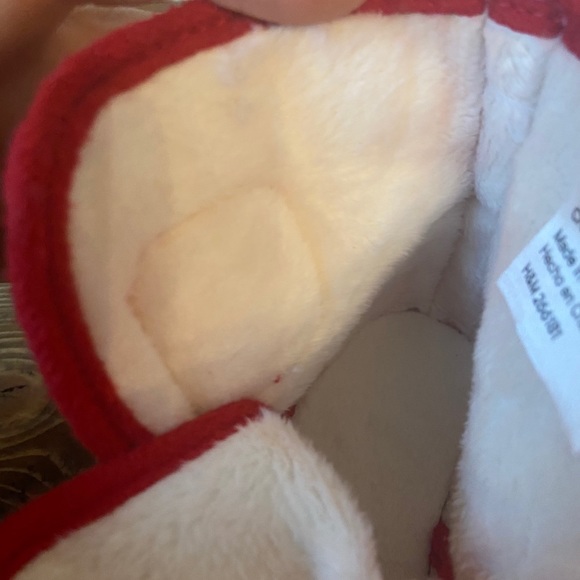 H&M Red Baby Suede Boots Faux Fur Lined NWOT - Picture 8 of 8